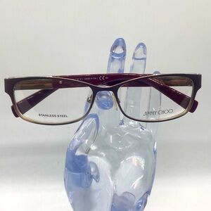 Jimmy Choo Red & Gold Metal w Crystal Accent Glasses | JC 124 VUS 135